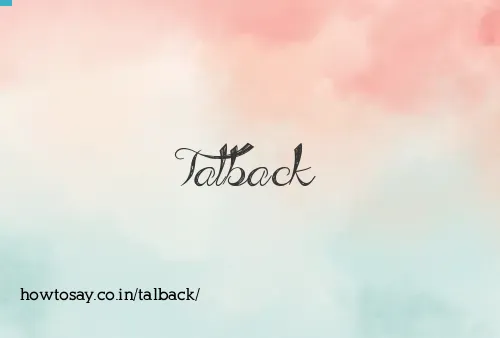 Talback