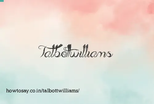 Talbottwilliams