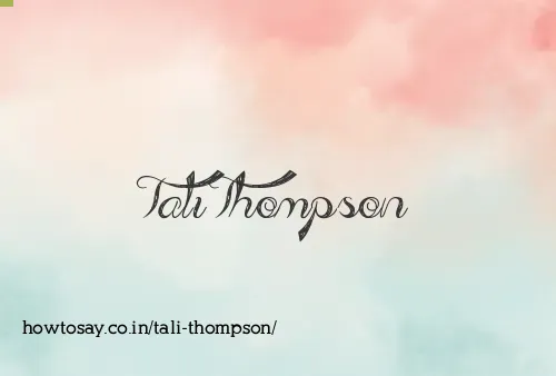 Tali Thompson
