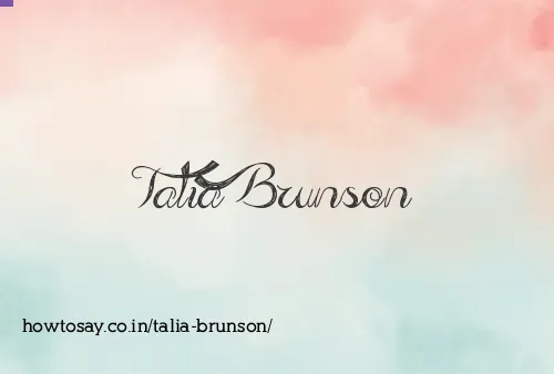 Talia Brunson