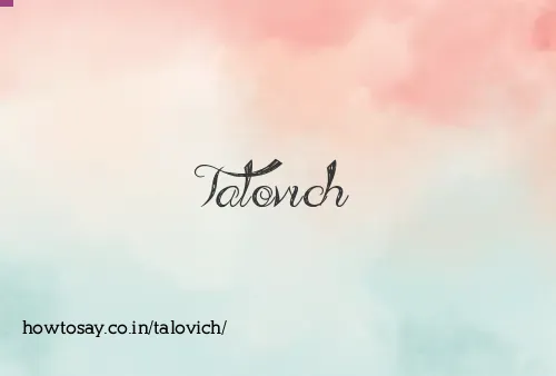 Talovich