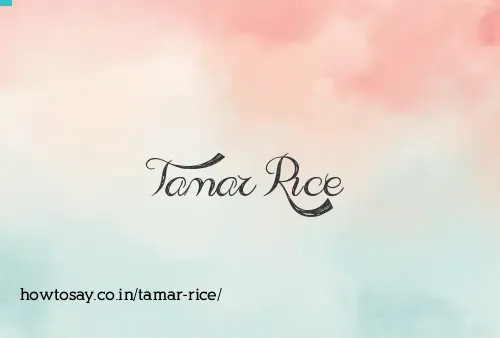 Tamar Rice