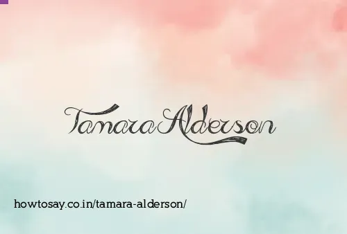 Tamara Alderson
