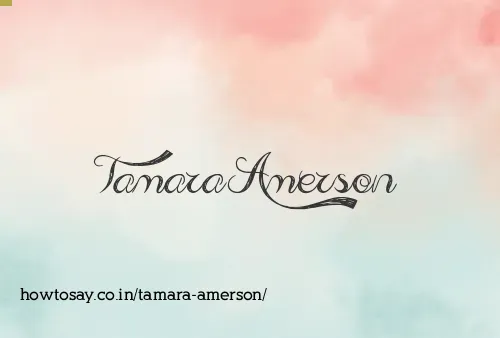 Tamara Amerson