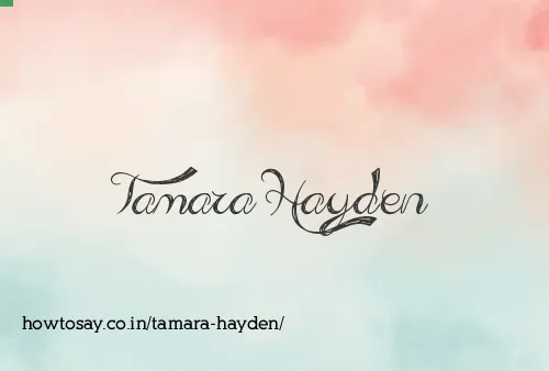 Tamara Hayden