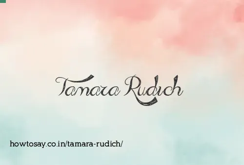 Tamara Rudich