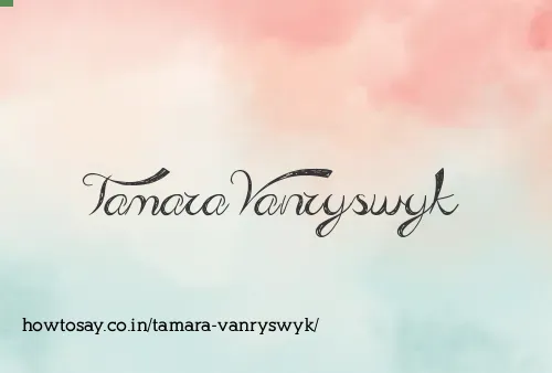 Tamara Vanryswyk