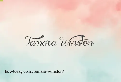Tamara Winston