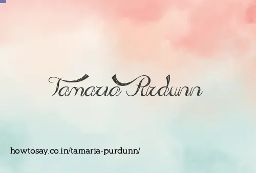 Tamaria Purdunn