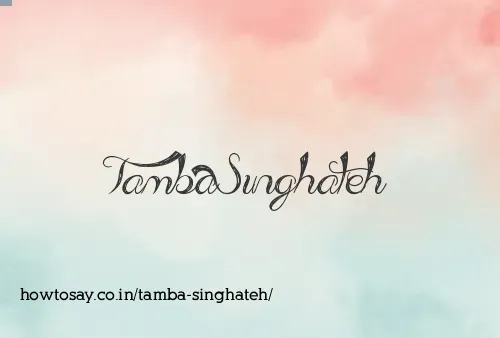 Tamba Singhateh