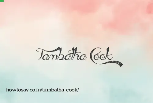 Tambatha Cook