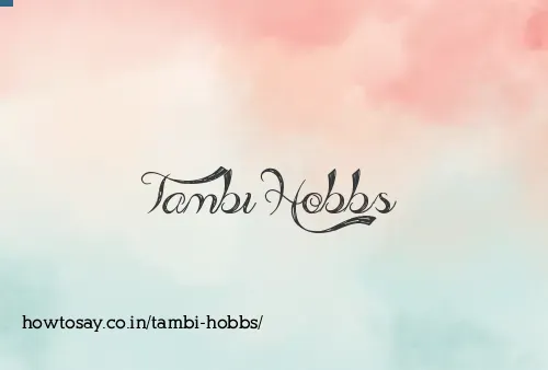 Tambi Hobbs