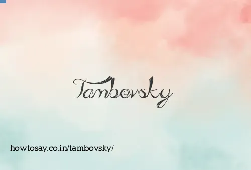 Tambovsky