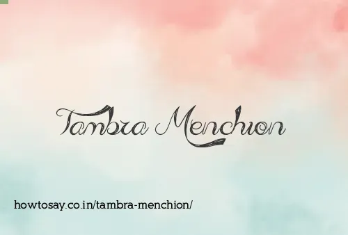 Tambra Menchion