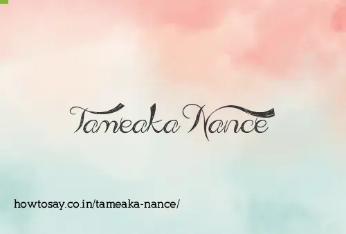 Tameaka Nance