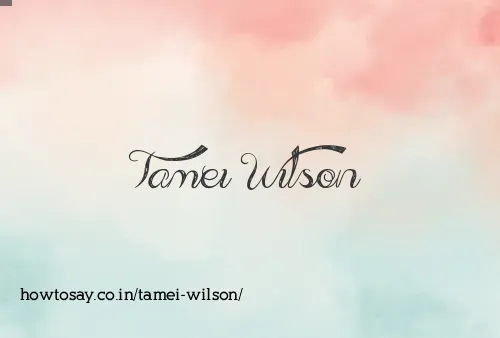 Tamei Wilson