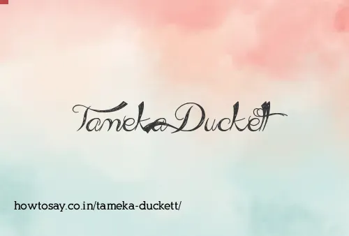 Tameka Duckett