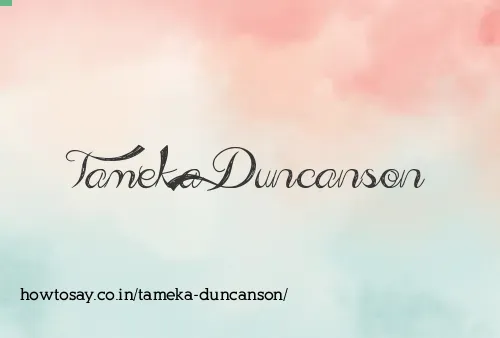 Tameka Duncanson