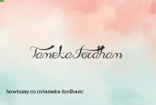 Tameka Fordham