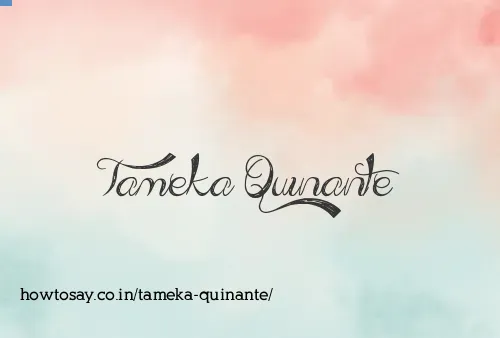 Tameka Quinante