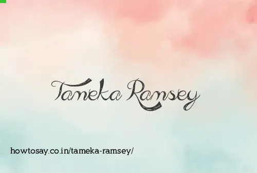 Tameka Ramsey