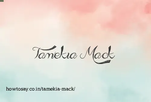 Tamekia Mack