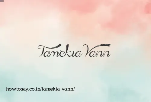 Tamekia Vann