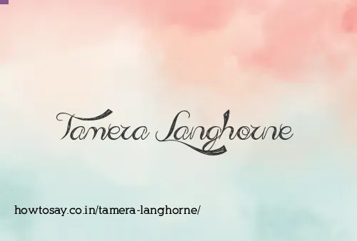 Tamera Langhorne