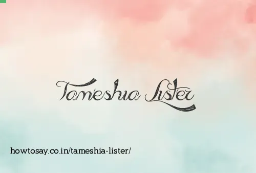 Tameshia Lister