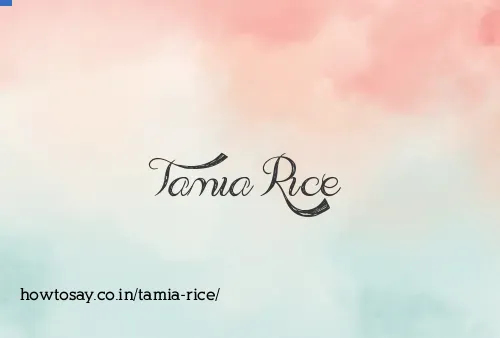 Tamia Rice
