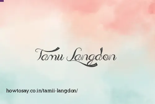 Tamii Langdon