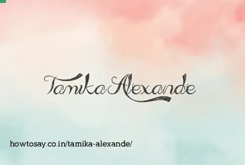 Tamika Alexande