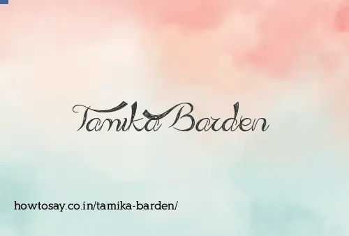 Tamika Barden