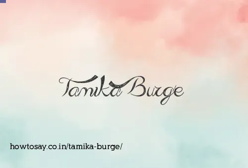 Tamika Burge