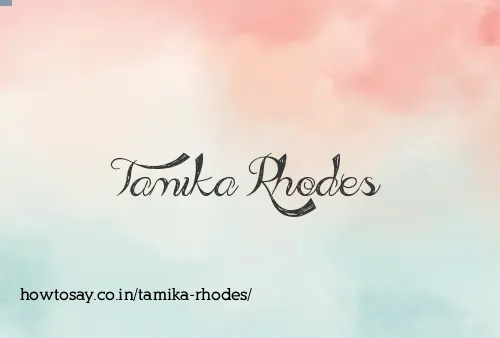 Tamika Rhodes