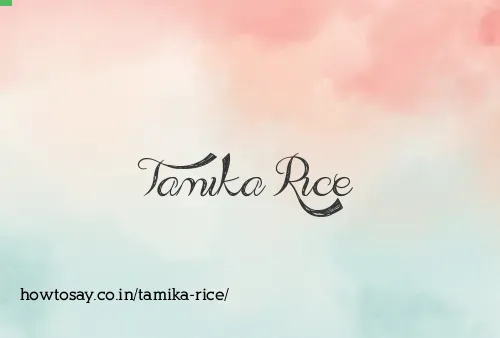 Tamika Rice