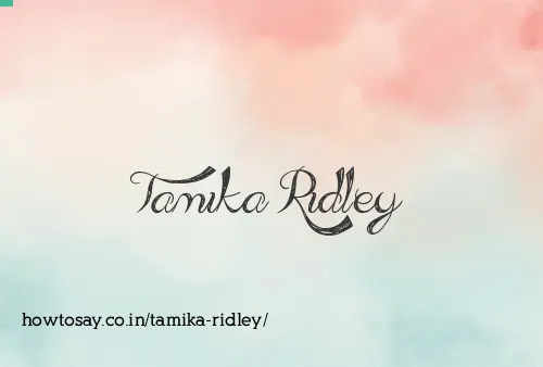 Tamika Ridley