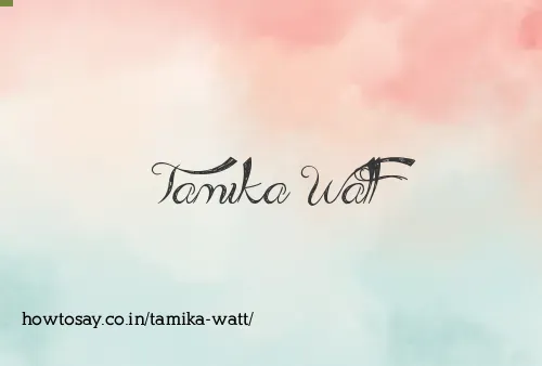 Tamika Watt