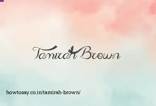 Tamirah Brown