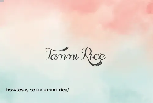 Tammi Rice