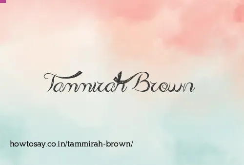 Tammirah Brown