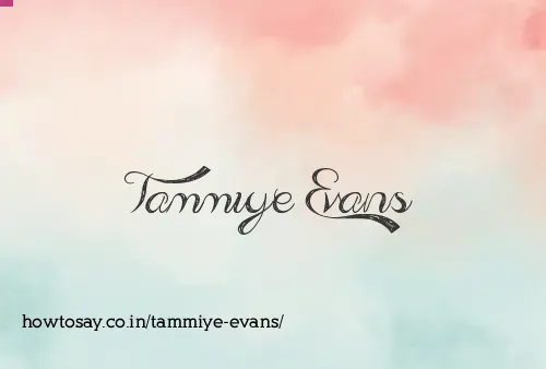 Tammiye Evans