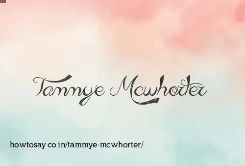Tammye Mcwhorter