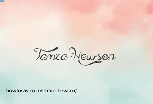 Tamra Hewson
