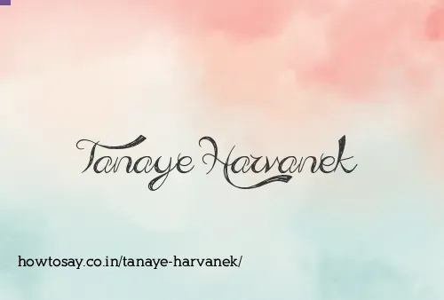 Tanaye Harvanek