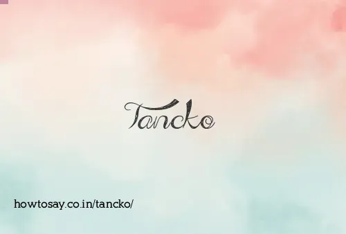 Tancko