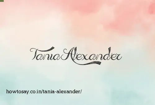 Tania Alexander