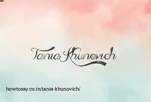 Tania Khunovich