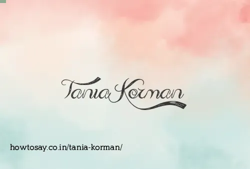 Tania Korman