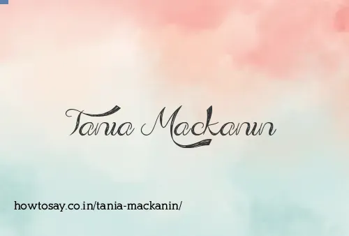 Tania Mackanin